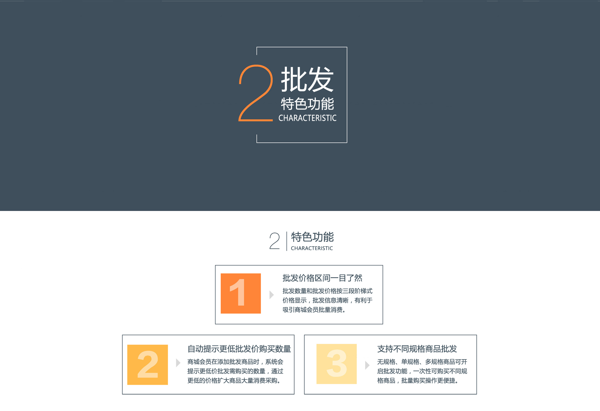 批发特色功能